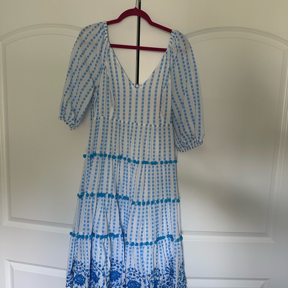 Lilly Pulitzer Blue and White Long Sleeve Dress